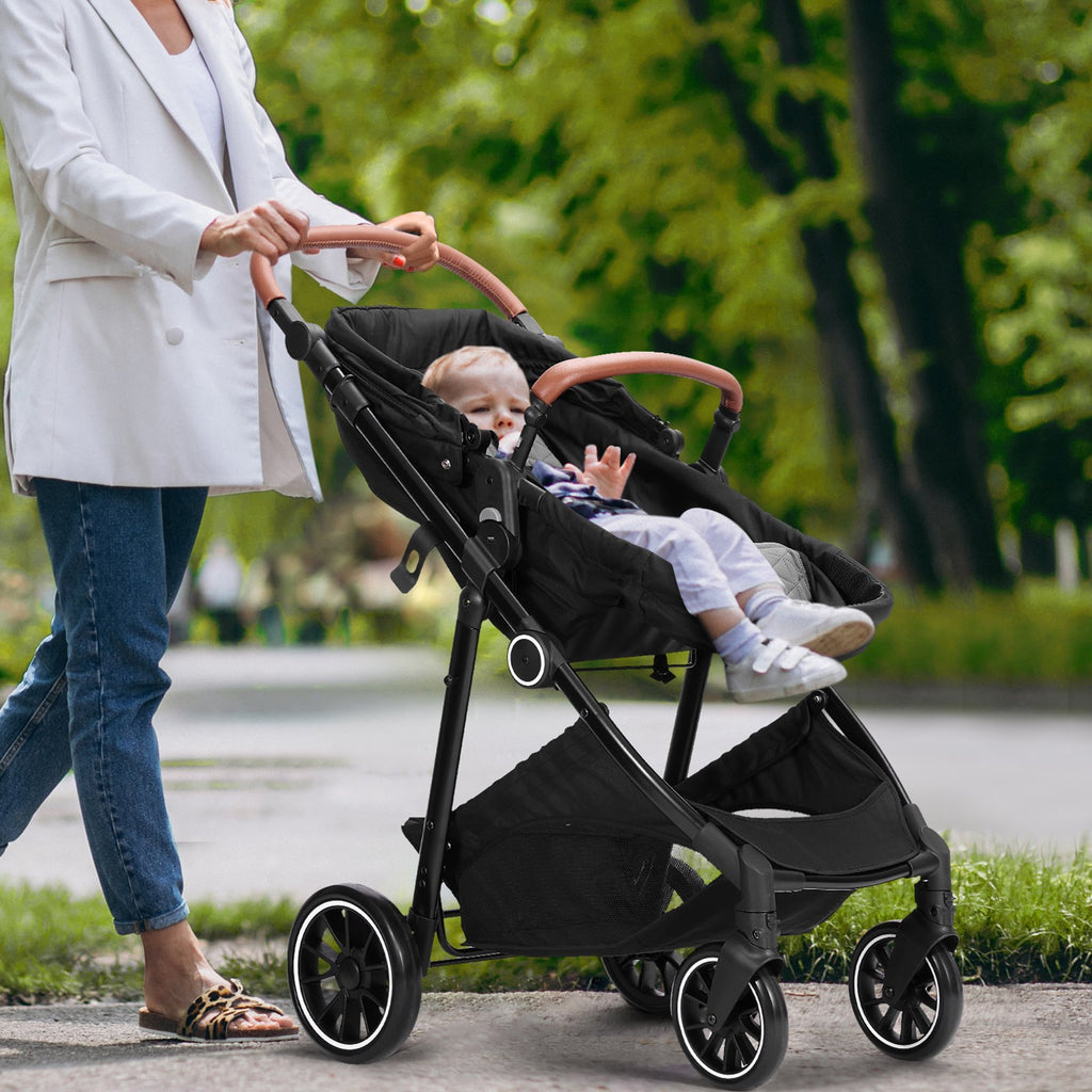 MamaSolved™ 3-in-1 Luxury Explorer Stroller – Carbon Steel Edition