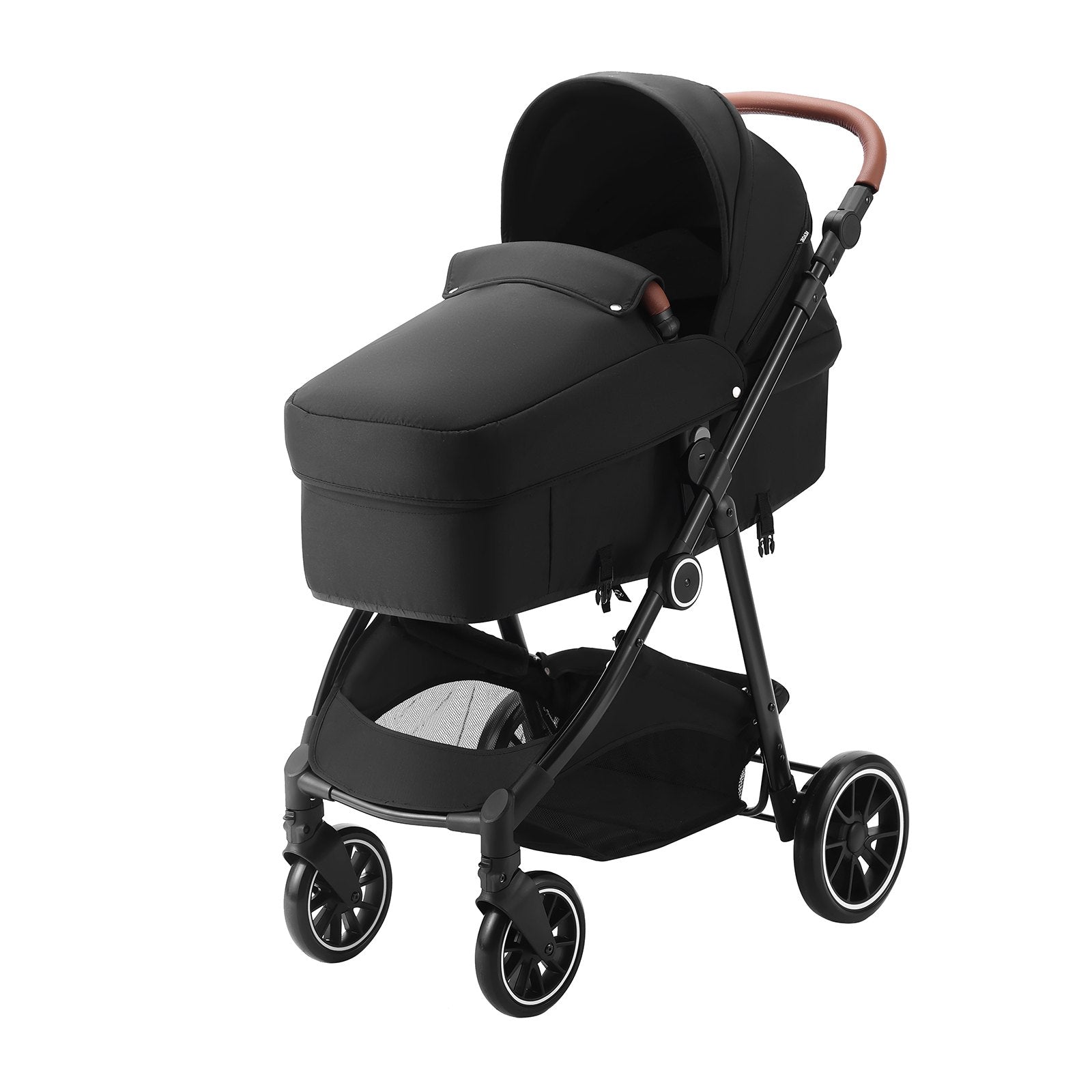 MamaSolved™ 3-in-1 Luxury Explorer Stroller – Carbon Steel Edition
