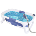 MamaSolved™ Smart Foldable Baby Bathtub with Real-Time Temperature Display
