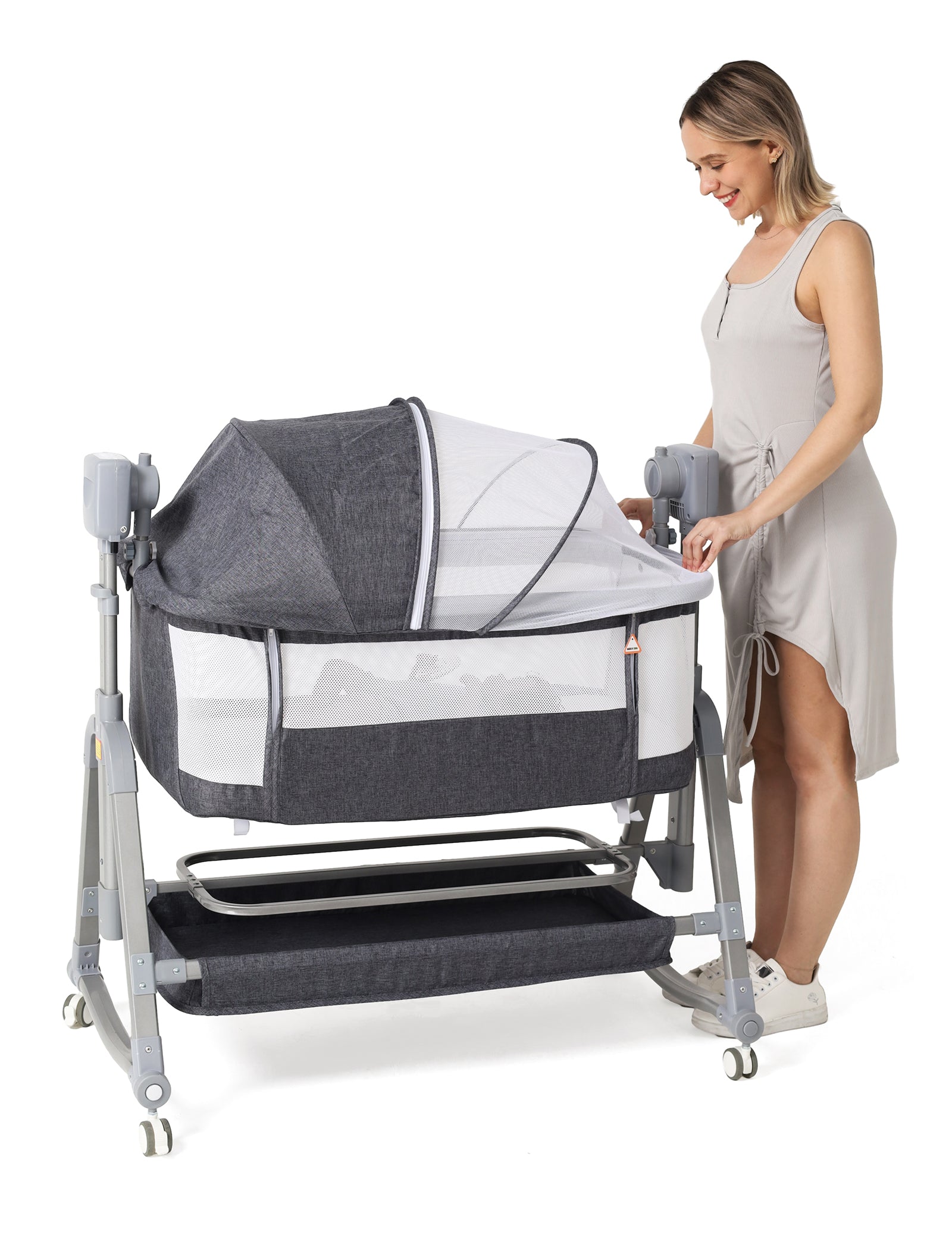 MamaSolved™ Smart Bluetooth Baby Swinger – The Intelligent Sleep Sanctuary